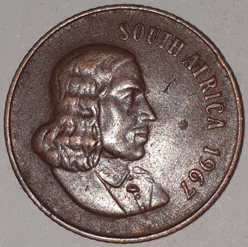 1967 ENG - 2 CENT COIN (TWO CENT COIN) - RSA - BRONZE - KM#66.2 - WILDEBEEST